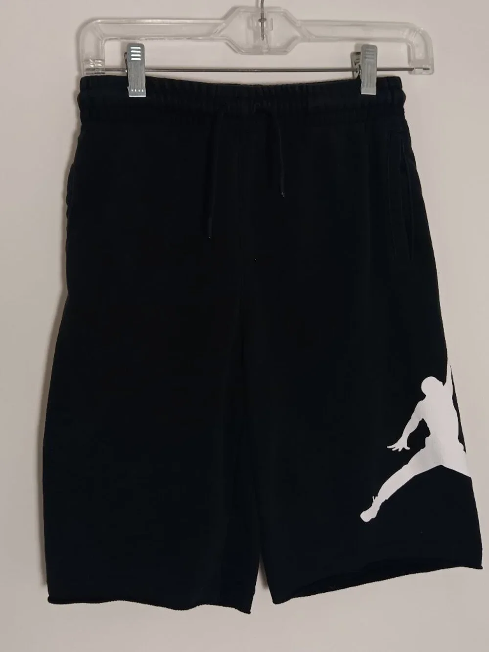 Jordan jumpman fleece shorts mens L black white big logo drawstring athletic